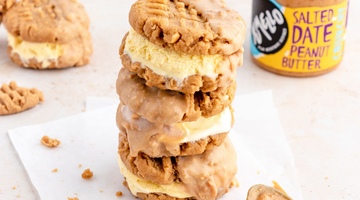 PEANUT BUTTER COOKIE ICE CREAM SANDWICHES