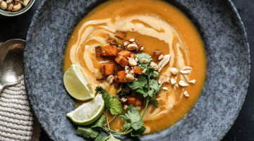 Peanut butter, carrot and cauliflower soup