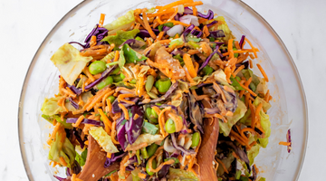 Asian summer salad with sesame dressing