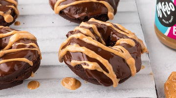Chocolate Peanut Butter Baked Doughnuts