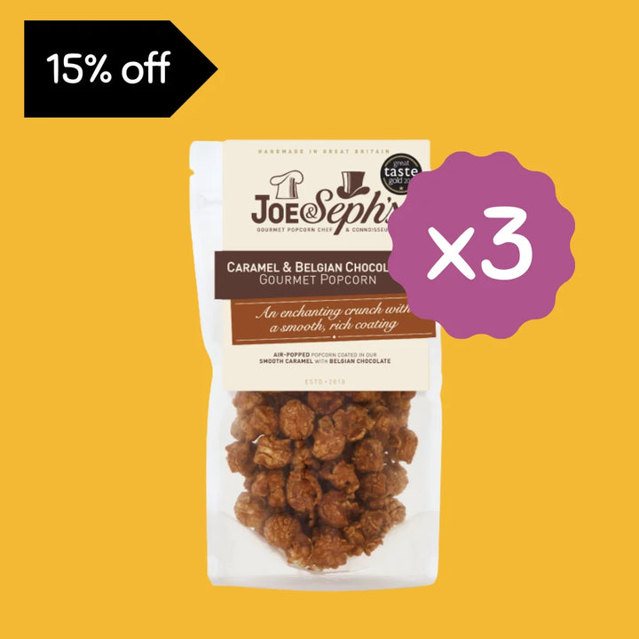 Joe & Seph's Caramel with Belgian Chocolate 3 x 80G