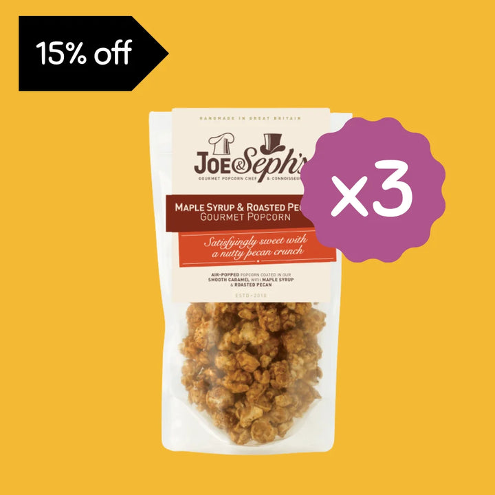 Joe & Seph's Maple Syrup & Roasted Pecan 3 x 80G