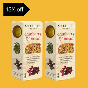 Miller's Toast Cranberry & Raisin 2 x 100G