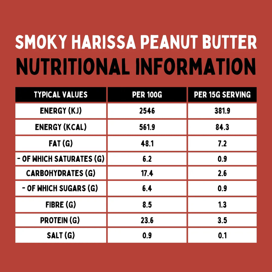 SMOKY HARISSA PEANUT BUTTER 6 x 285G