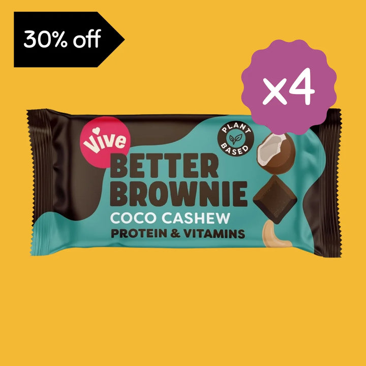 Vive Coconut Cashew Brownie 4 x 35G